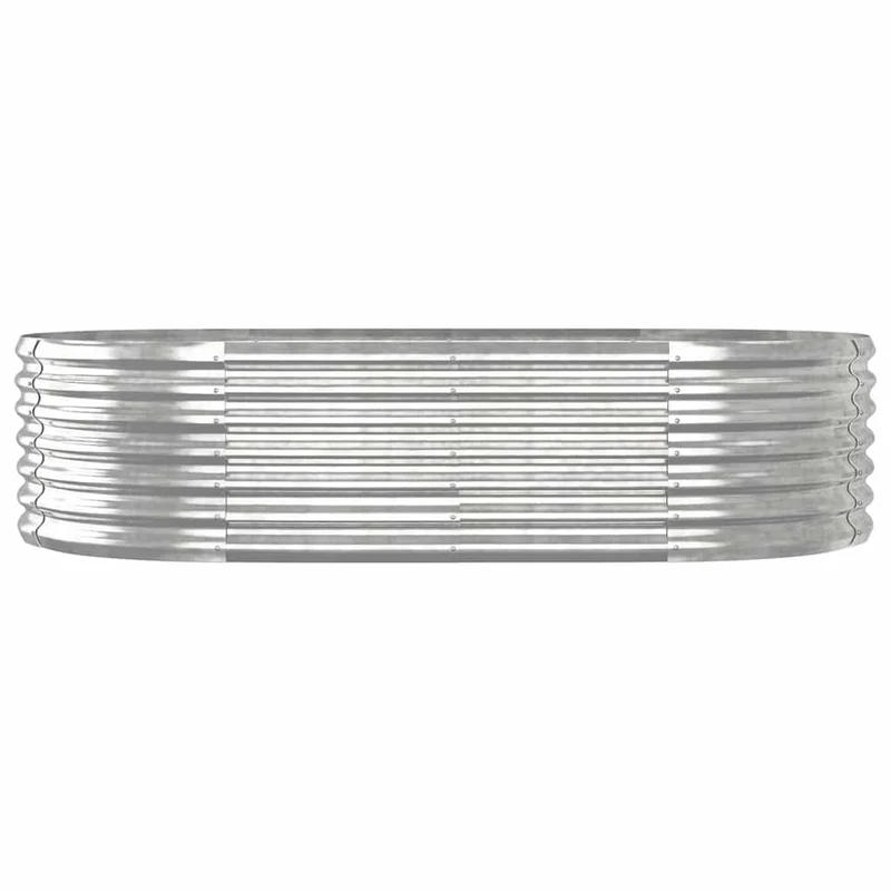 Jardinera Arriate Acero Galvanizado Plata 152x80x36 Cm