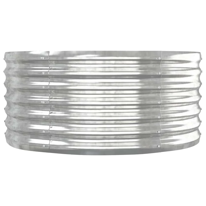 Jardinera Arriate Acero Galvanizado Plata 152x80x36 Cm