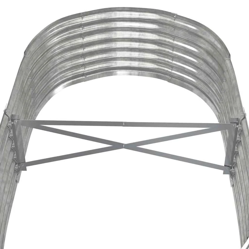Jardinera Arriate Acero Galvanizado Plata 152x80x36 Cm
