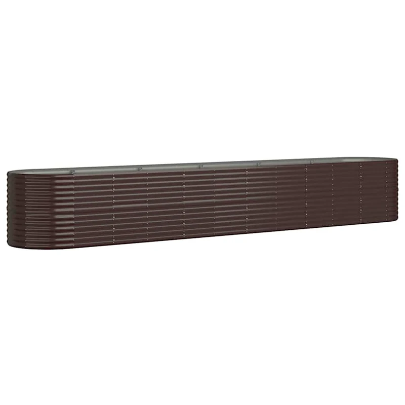 Jardinera Arriate Acero Galvanizado Marrón 440x80x68 Cm