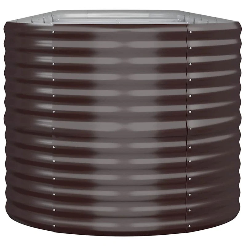 Jardinera Arriate Acero Galvanizado Marrón 440x80x68 Cm
