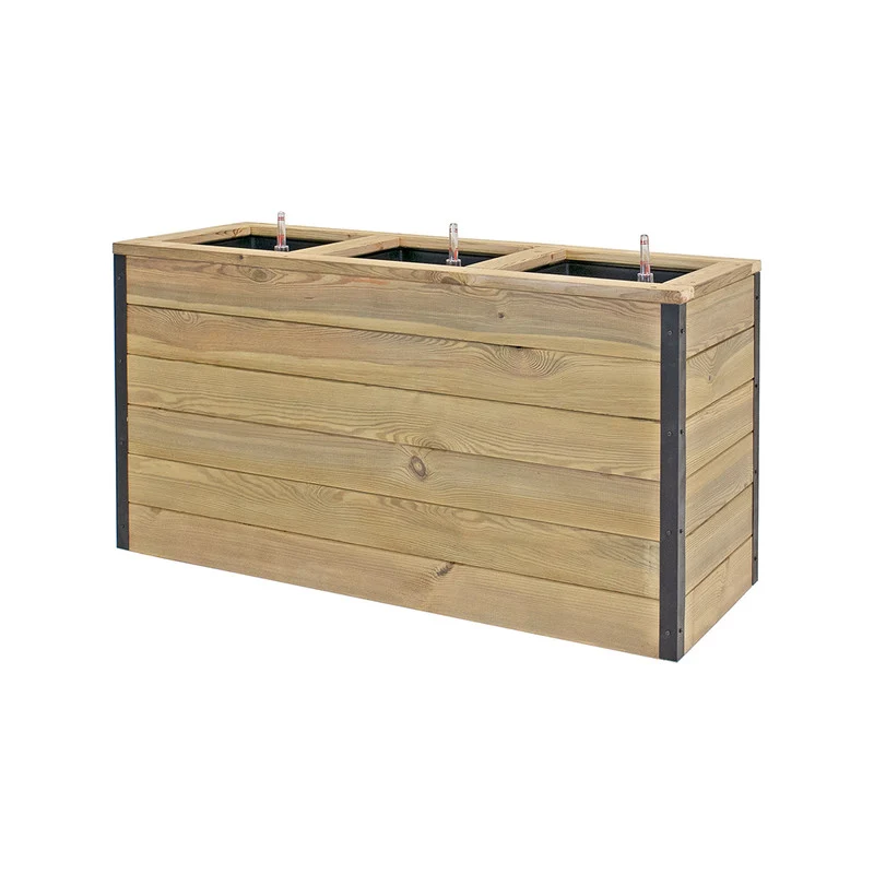 Jardinera De Madera Con Autorriego 110x40x60 Cm Nidum Hortalia