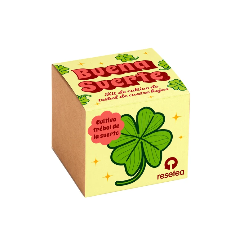 Buena Suerte – Kit Cultivo Trébol de 4 Hojas (Oxalis Deppei), Amuleto Natural - Resetea