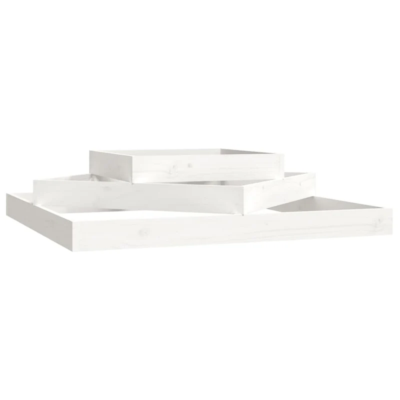 Jardinera Madera Maciza De Pino Blanco 112x112x27 Cm