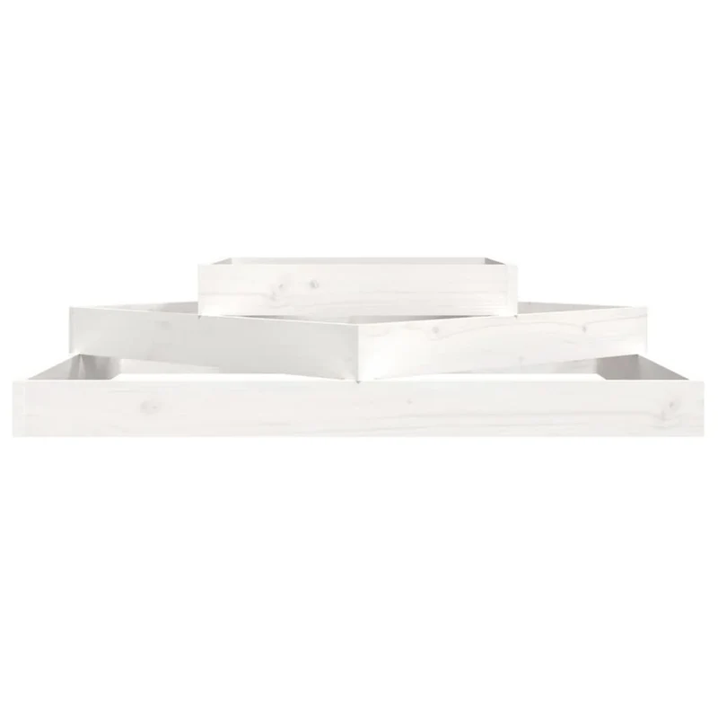 Jardinera Madera Maciza De Pino Blanco 112x112x27 Cm