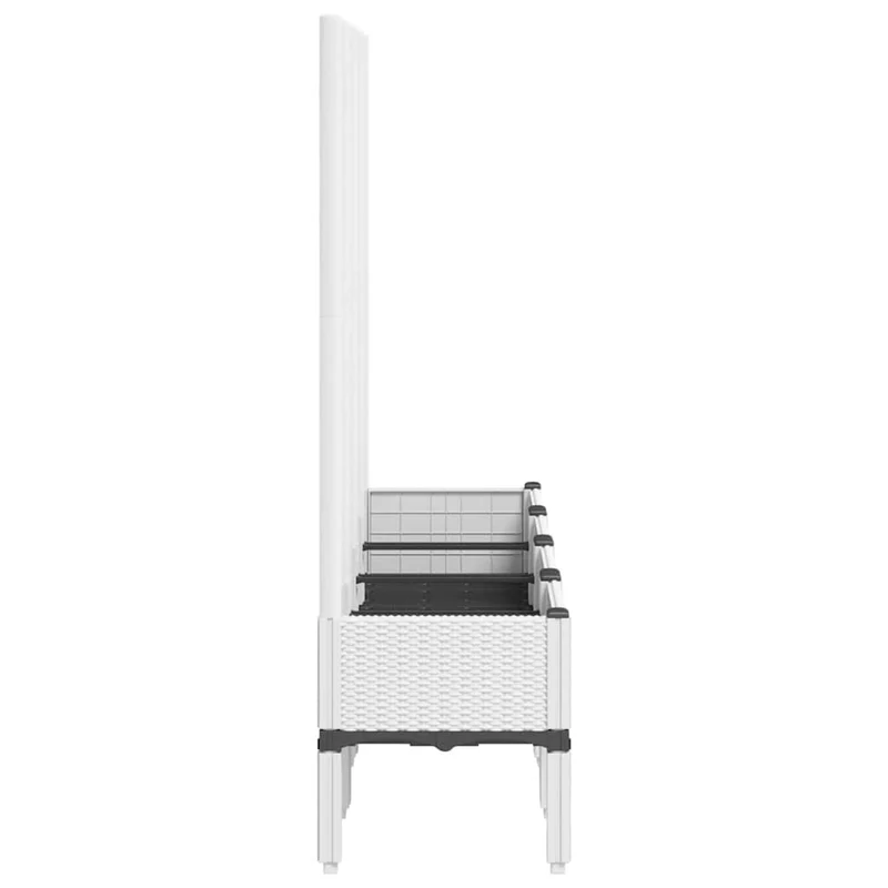 Jardinera Con Enrejado Pp Blanco 160x40x142 Cm