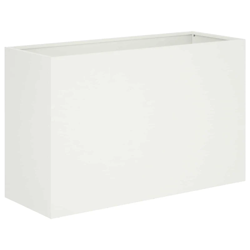 Macetero De Jardín Blanco 80 X 30 X 40 Cm