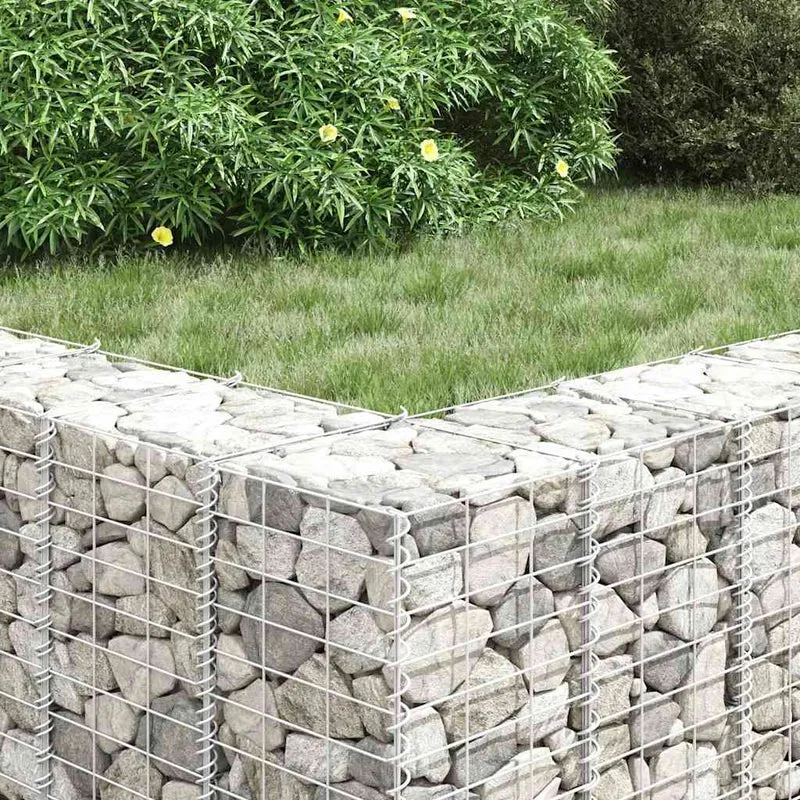 Arriates De Gaviones 3 Unidades Hierro 30x30x150 Cm