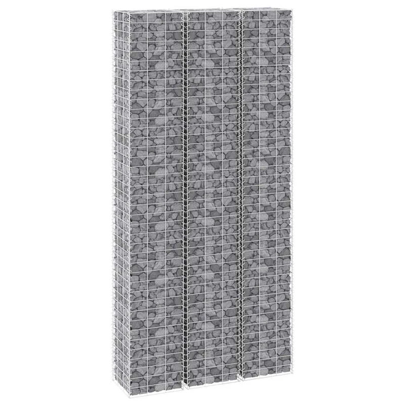 Arriates De Gaviones 3 Unidades Hierro 30x30x150 Cm