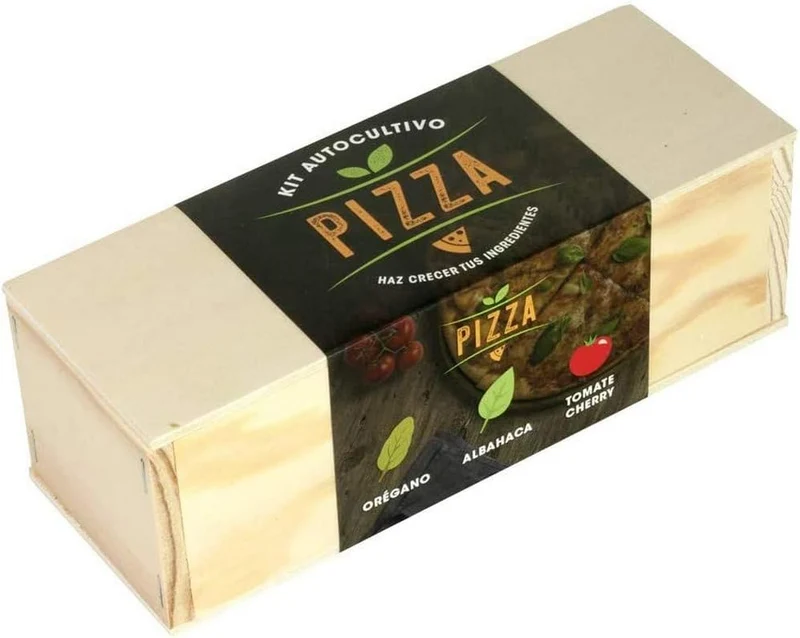Kit Autocultivo Pizza Orégano, Albahaca y Tomate Cherry | Regalo Original de Cocina - Resetea