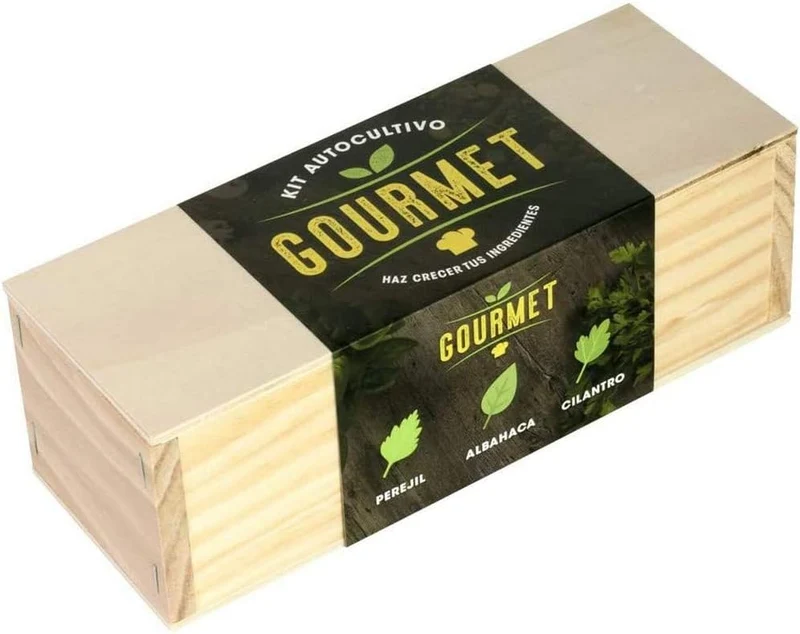 Kit Autocultivo Hamburguesa | Cultiva Lechuga, Tomate Corazón De Buey Y Mostaza En Casa | Regalo Gourmet