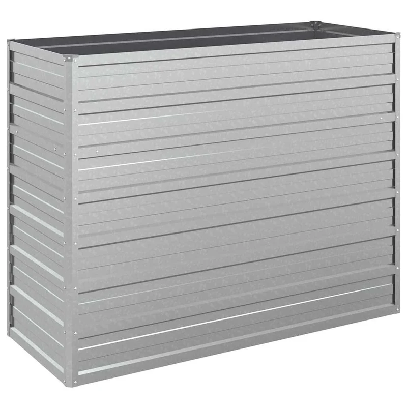 Arriate De Acero Galvanizado Plateado 100x40x77 Cm