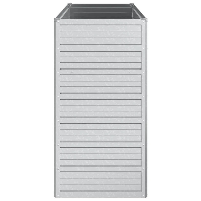 Arriate De Acero Galvanizado Plateado 100x40x77 Cm