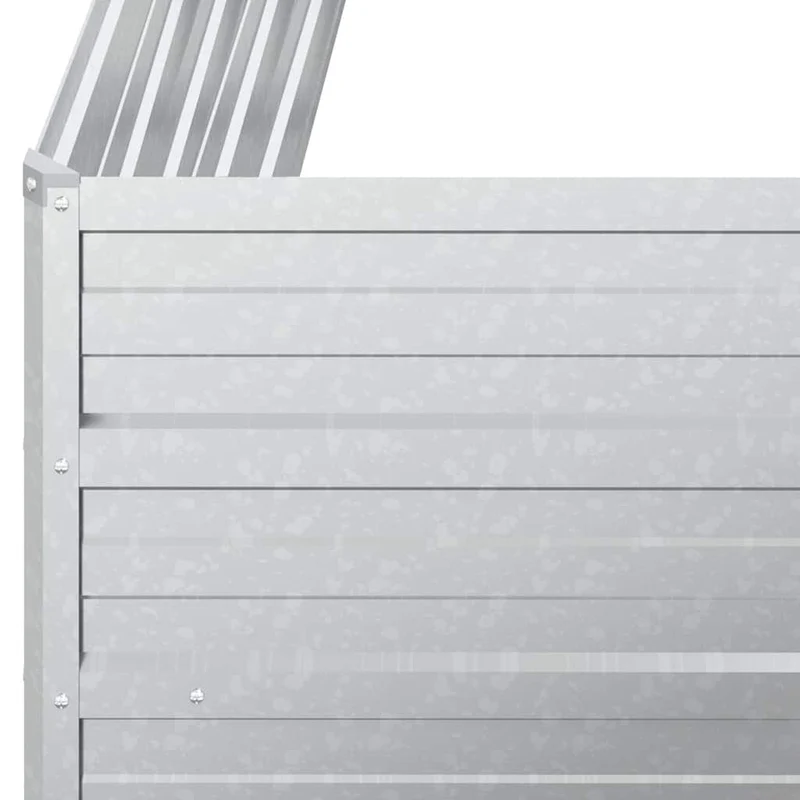Arriate De Acero Galvanizado Plateado 100x40x77 Cm