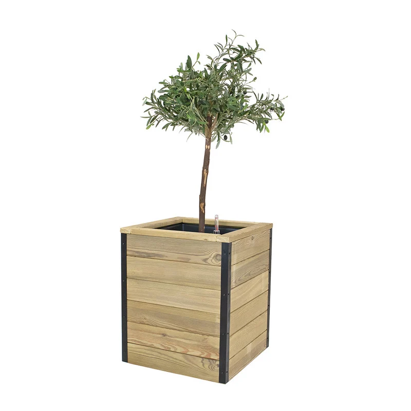 Jardinera De Madera Con Autorriego 50x50x60 Cm Nidum Hortalia
