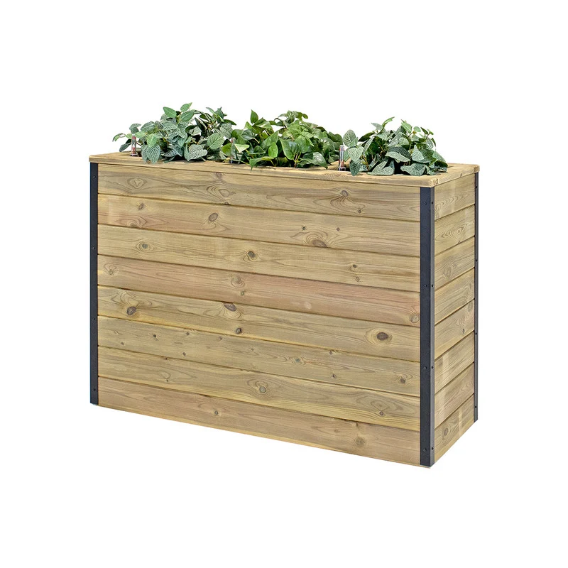Jardinera De Madera Con Autorriego 110x40x80 Cm Nidum Hortalia