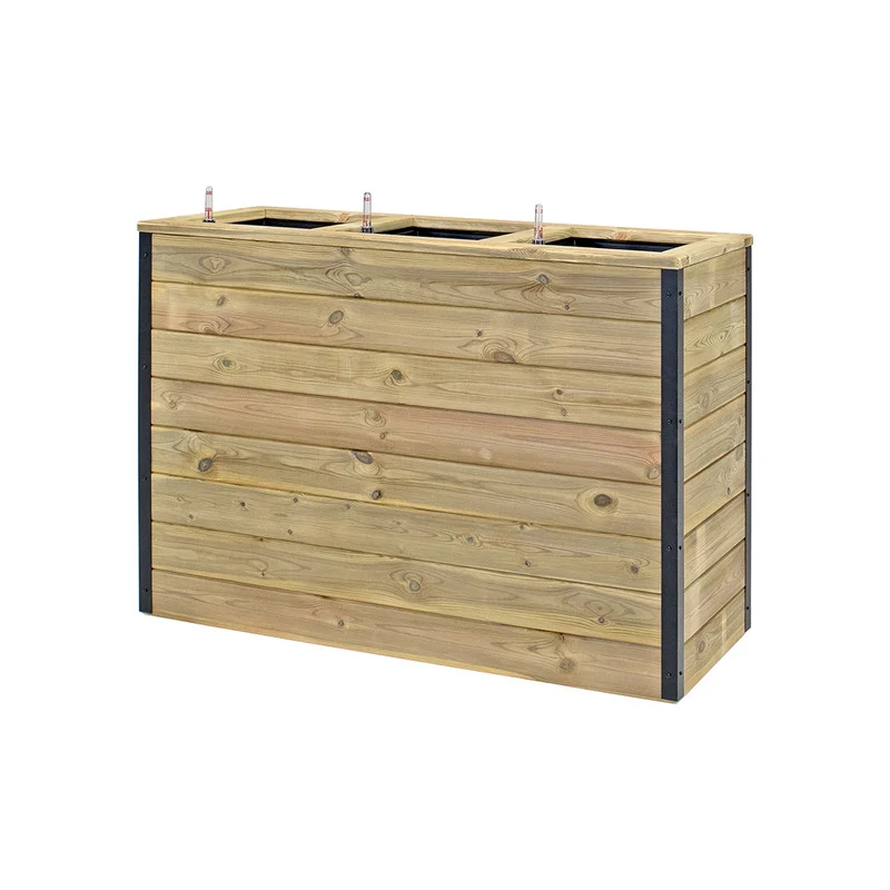 Jardinera De Madera Con Autorriego 110x40x80 Cm Nidum Hortalia