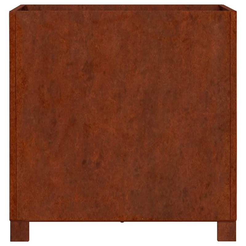Jardineras Con Patas 2 Udss Acero Corten Oxidado 50x50x50 Cm