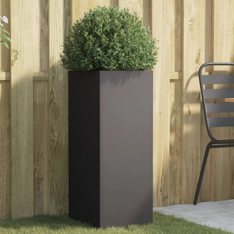Jardinera Acero Negro 32x29x75 Cm