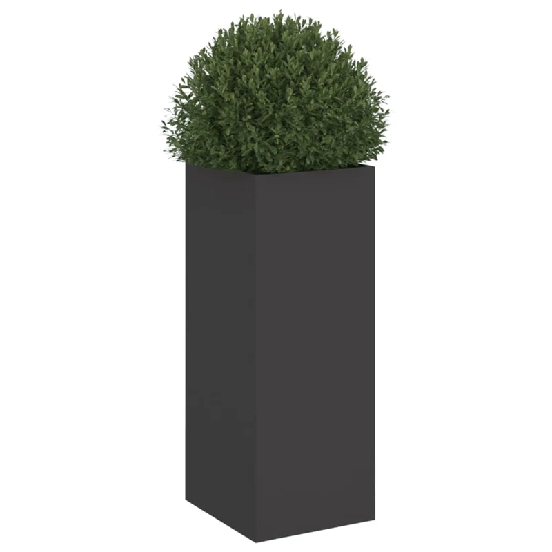Jardinera Acero Negro 32x29x75 Cm
