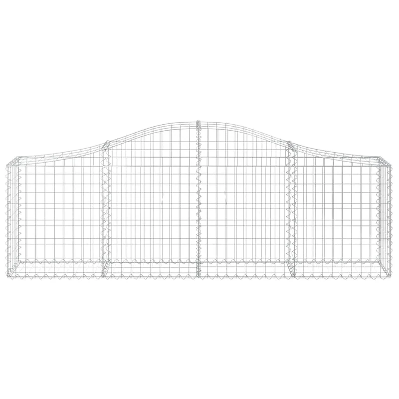 Cestas Gaviones 2 Uds Forma De Arco Hierro 200x30x60/80 Cm