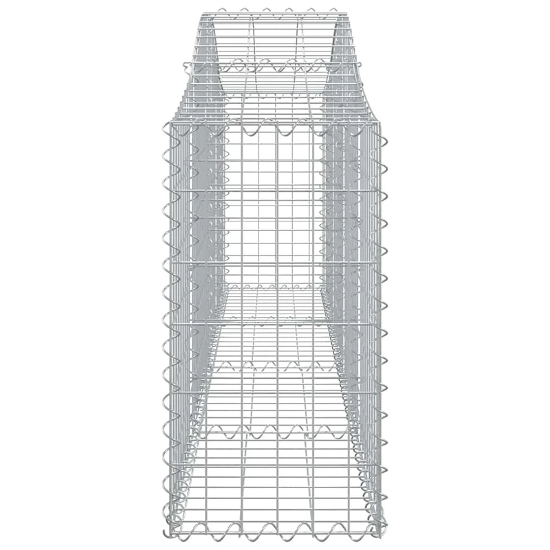 Cestas Gaviones 2 Uds Forma De Arco Hierro 200x30x60/80 Cm