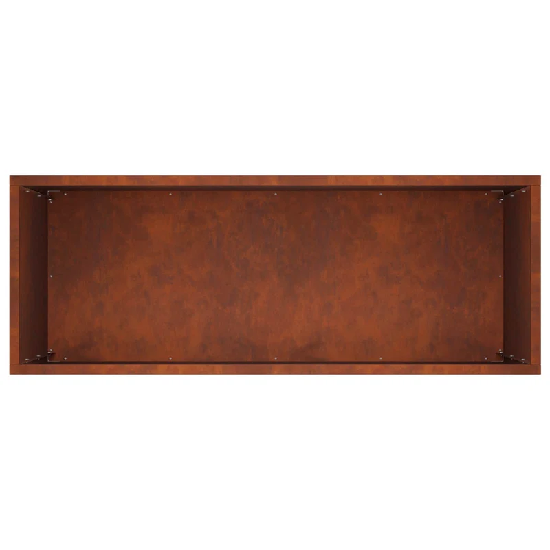 Macetero De Jardín Oxidado 80 X 30 X 50 Cm Acero Oxidado