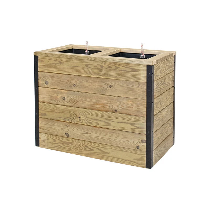 Jardinera De Madera Con Autorriego 75x40x60 Cm Nidum Hortalia