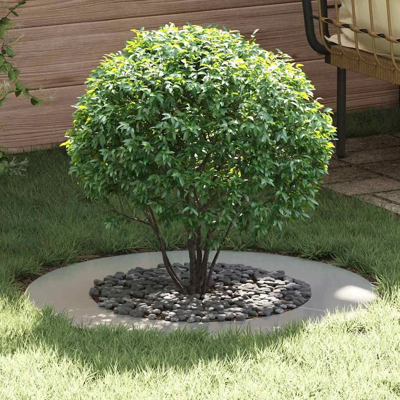 Adecuado Para Anillos De Árbol Plano 5 Uds. Plateado Ø50/80 Cm