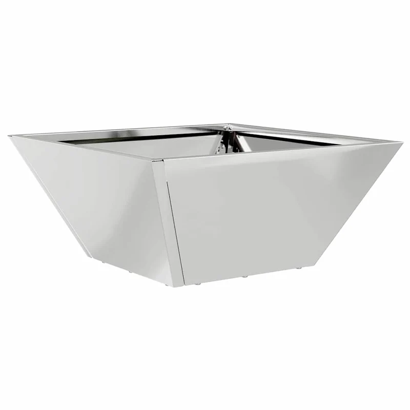 Macetero De Jardín Plateado 35 X 35 X 15 Cm Acero Galvanizado