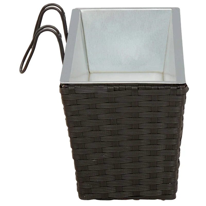 Barandilla 2 Uds. Negro 50 X 17 X 17 Cm Metal
