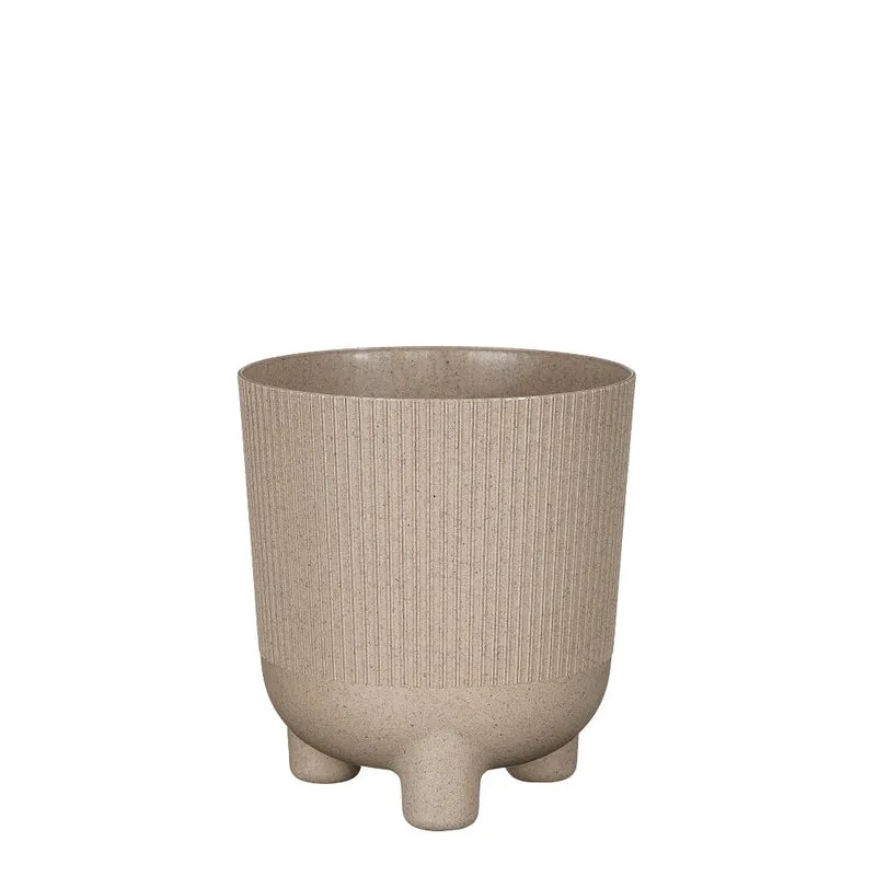 Macetero Taupe Plástico Reciclado 16 Cm
