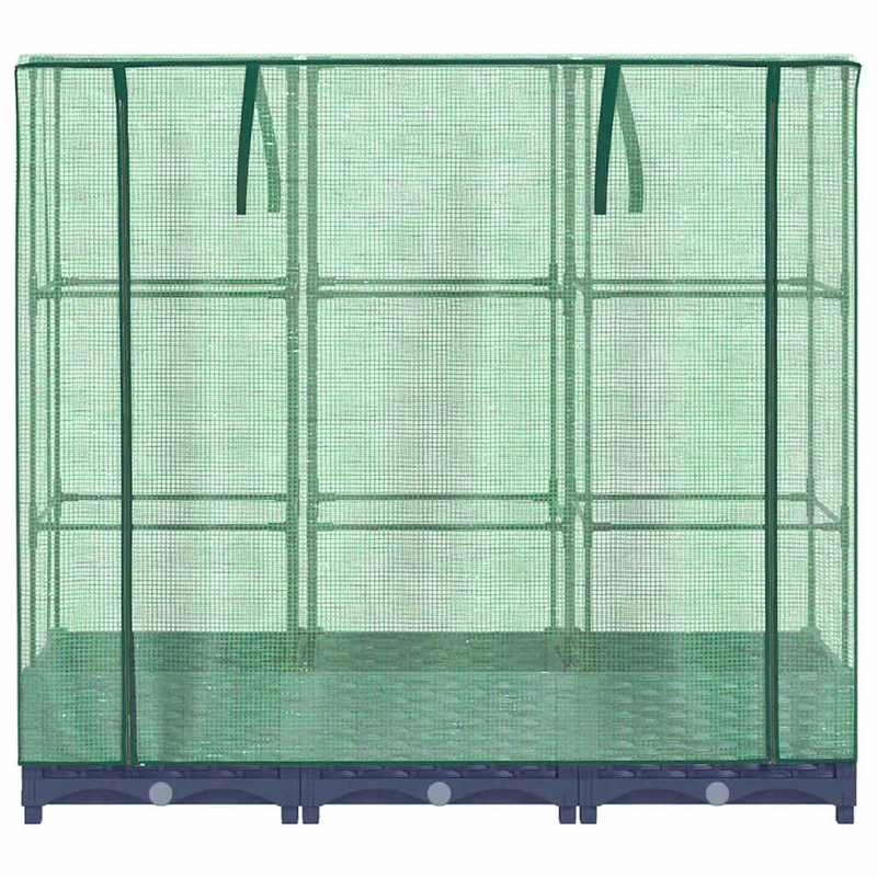 Jardinera Elevada Con Cubierta De Invernadero Aspecto Ratán 120x40x123 Cm