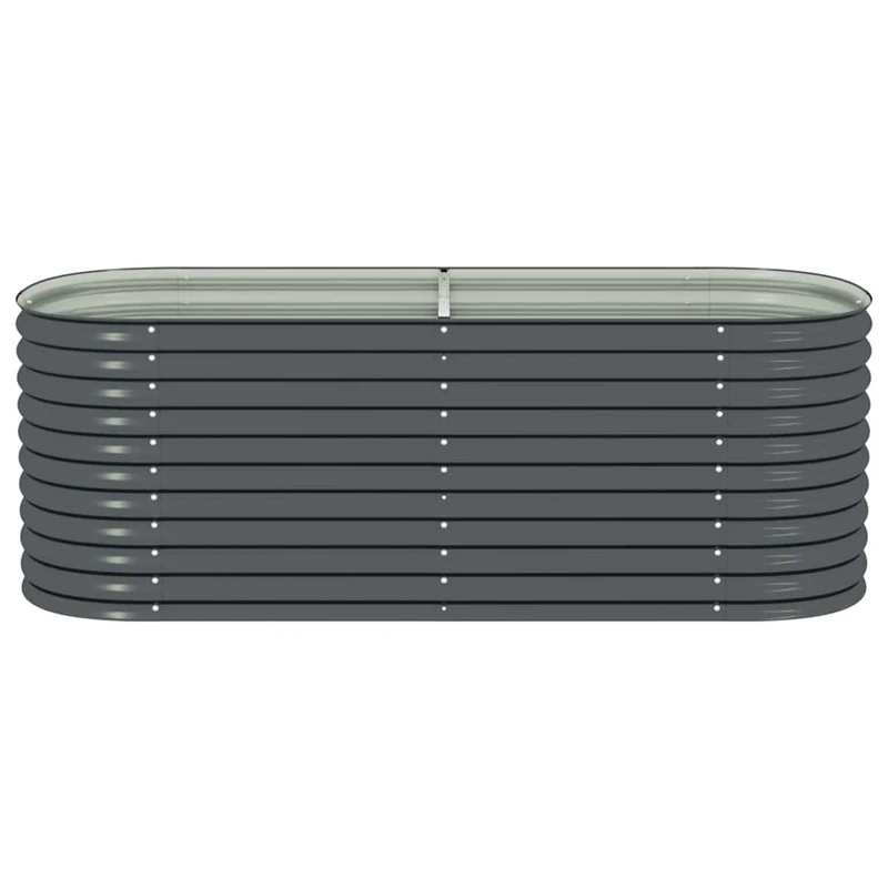 Arriate De Acero Galvanizado Gris 240x80x81 Cm