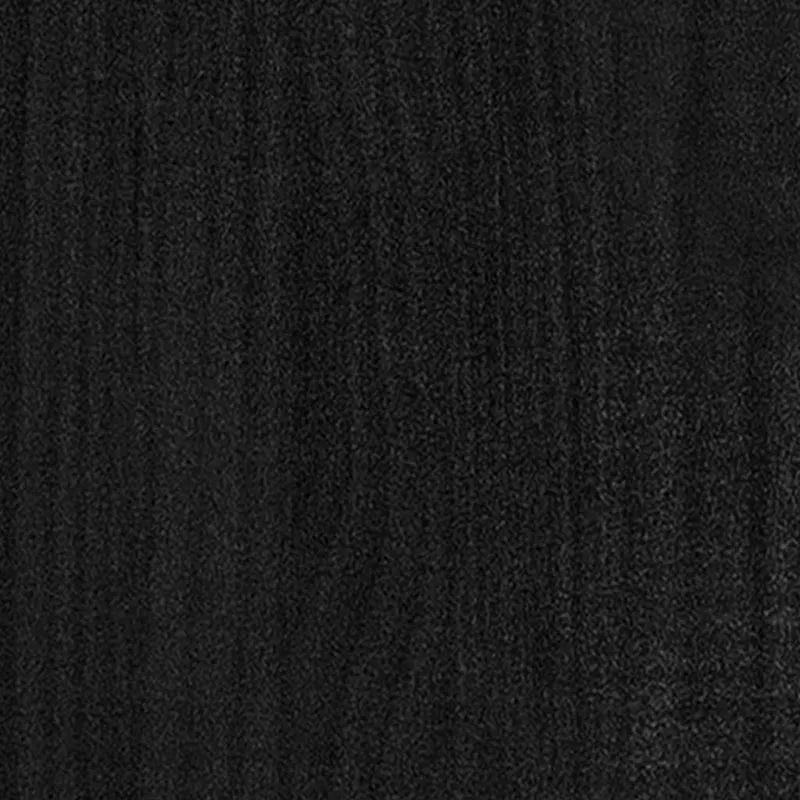 Jardinera De Madera Maciza De Pino Negro 50x50x70 Cm