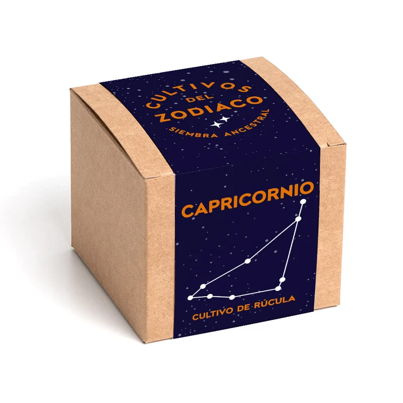 Cultivos del Zodiaco – Capricornio, Kit de Cultivo con Semillas de Rúcula - Resetea