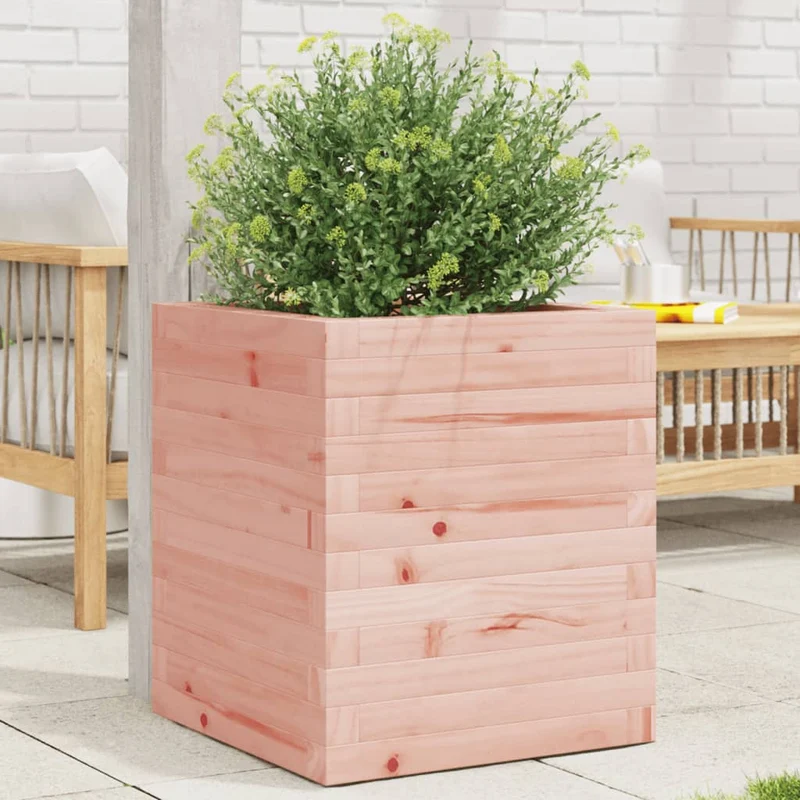 Jardinera De Madera Maciza Douglas 40x40x46 Cm