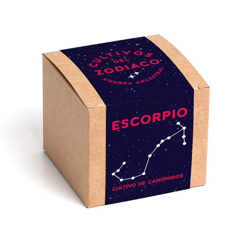 Cultivos del Zodiaco – Escorpio, Kit de Cultivo con Semillas de Canónigos - Resetea