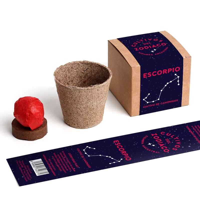 Cultivos del Zodiaco – Escorpio, Kit de Cultivo con Semillas de Canónigos - Resetea