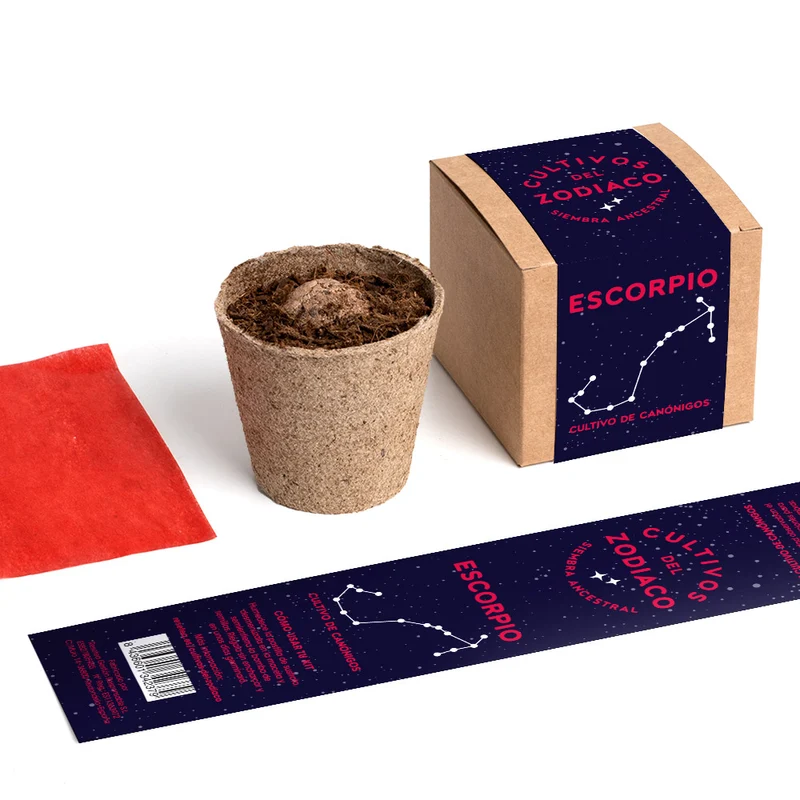 Cultivos del Zodiaco – Escorpio, Kit de Cultivo con Semillas de Canónigos - Resetea