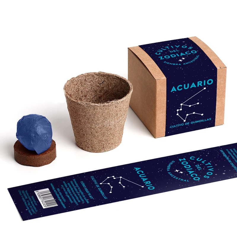Cultivos del Zodiaco – Acuario, Kit de Cultivo con Semillas de Guindilla - Resetea