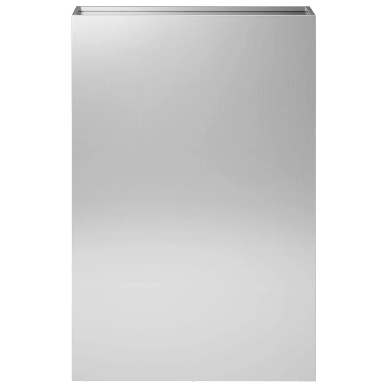 Macetero De Jardín Plateado 40 X 20 X 75 Cm Acero Galvanizado