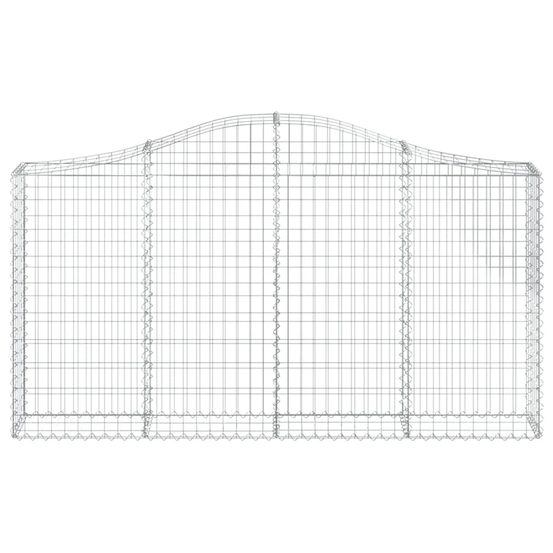 Cestas Gaviones 20 Uds Forma De Arco Hierro 200x30x100/120 Cm