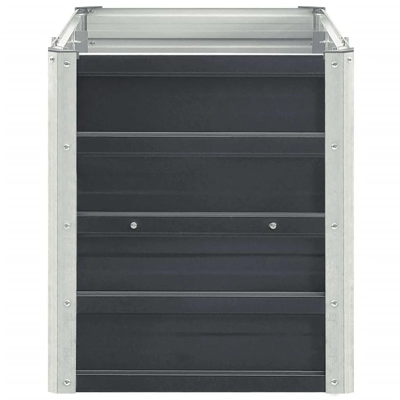 Arriate De Acero Galvanizado Gris Antracita 240x40x45 Cm
