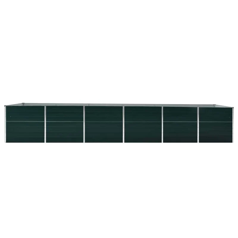 Arriate De Jardín De Acero Galvanizado Verde 480x80x77 Cm