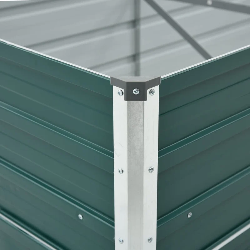 Arriate De Jardín De Acero Galvanizado Verde 480x80x77 Cm