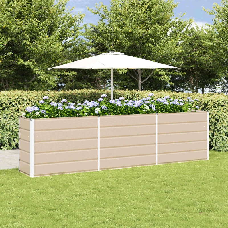 Jardinera Marfil 290 X 50 X 75 Cm Acero Galvanizado