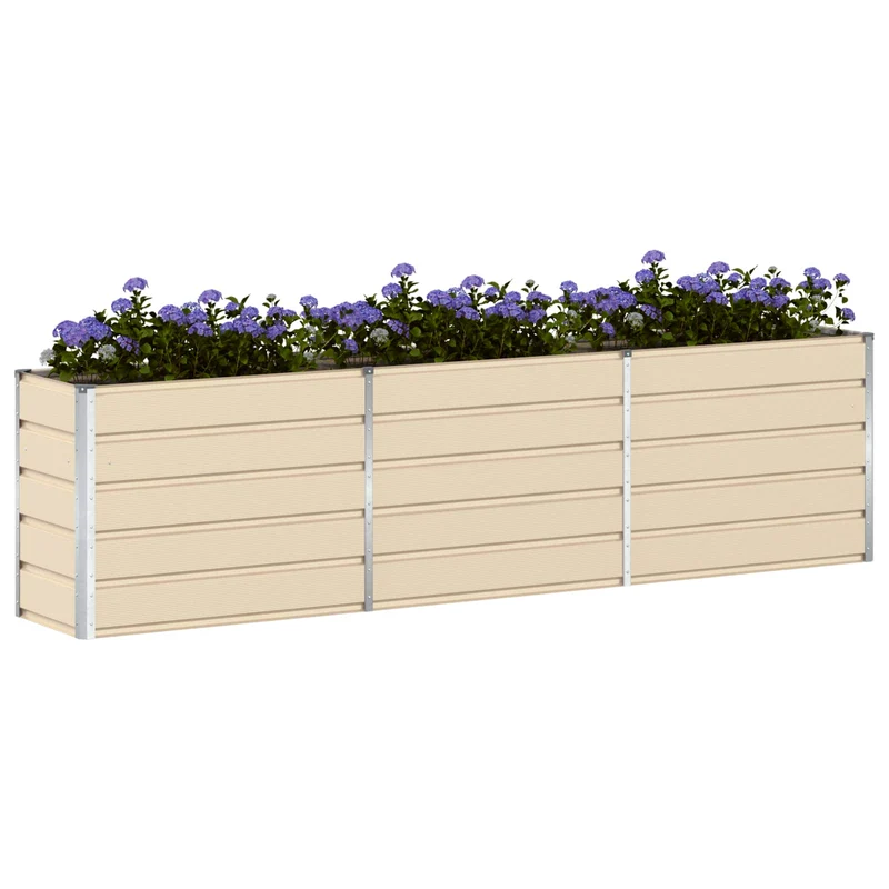 Jardinera Marfil 290 X 50 X 75 Cm Acero Galvanizado