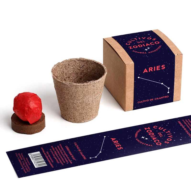 Cultivos del Zodiaco – Aries, Kit de Cultivo con Semillas de Cilantro - Resetea