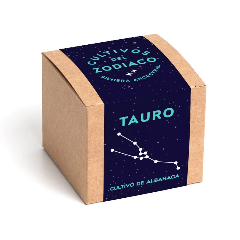 Cultivos del Zodiaco – Tauro, Kit de Cultivo con Semillas de Albahaca - Resetea